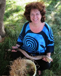 Rina with shofar-JK